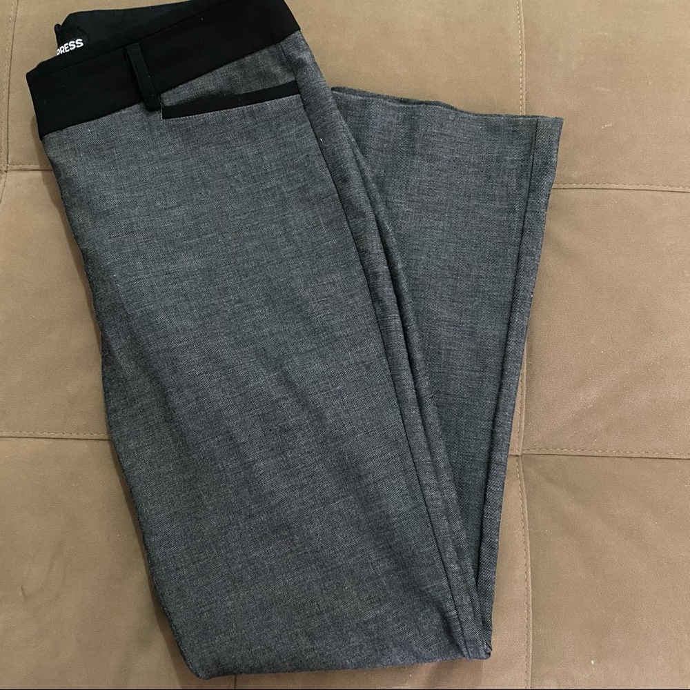 Express Gray/Black Columnist Dress Pants Size 6s